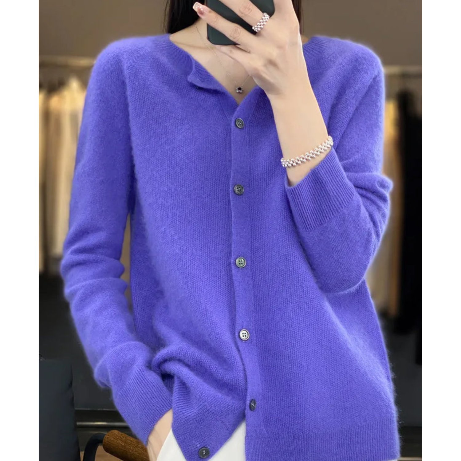 Merino Wool Cardigan | Luxurious Knit Sweater Women