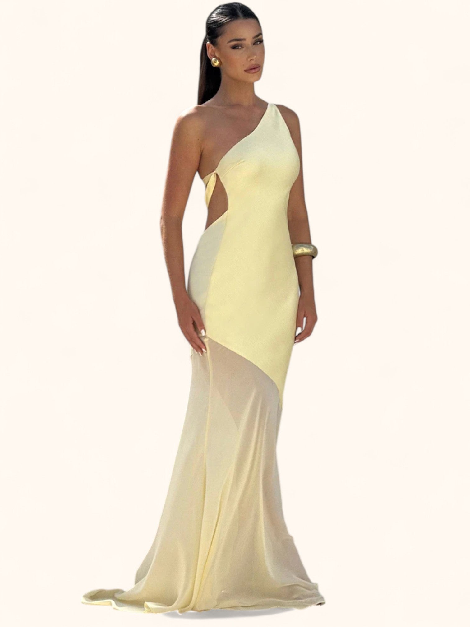 Rückenfreies Schulterfreies Maxi-Kleid – Eleganz pur