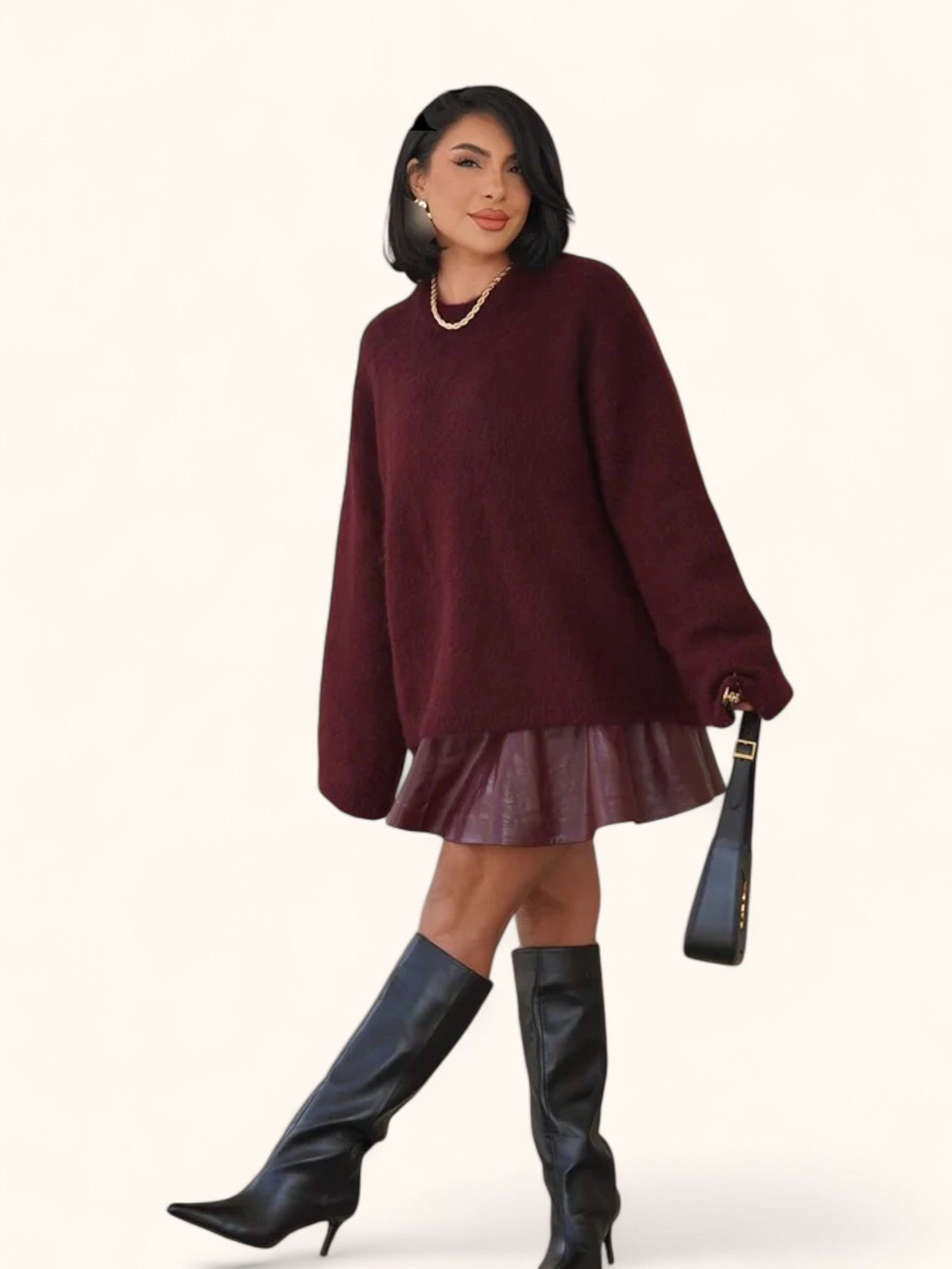 Fluffy Women's Sweater Winter Knitwear Long Sleeve