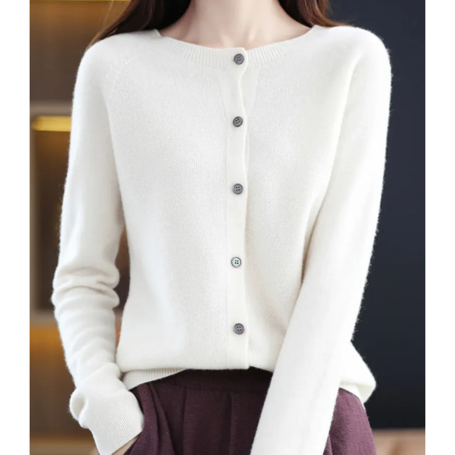 Merino Wool Cardigan | Luxurious Knit Sweater Women