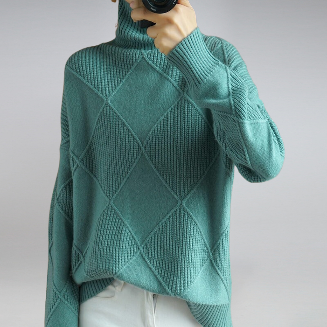 Women's Cashmere Turtleneck Sweater | Casual Fit
