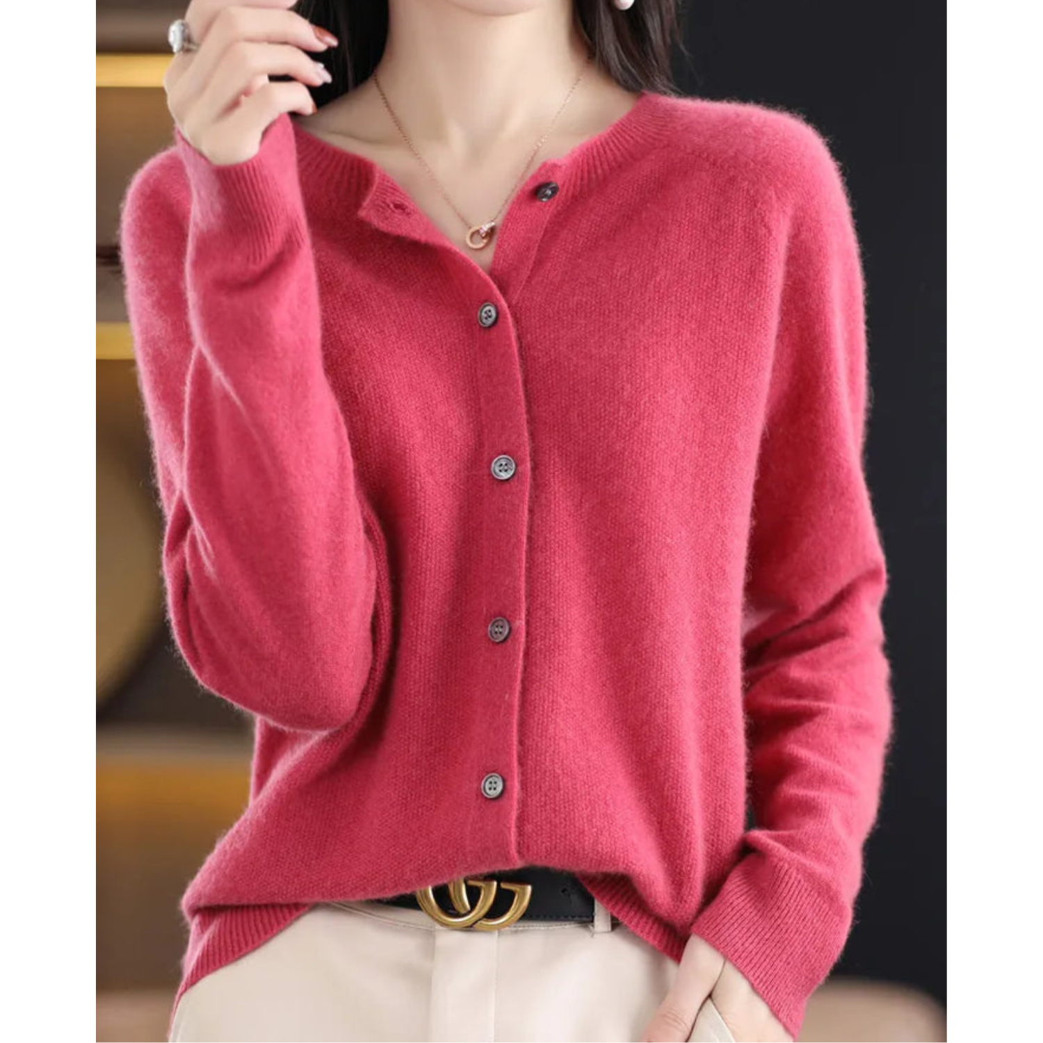 Merino Wool Cardigan | Luxurious Knit Sweater Women