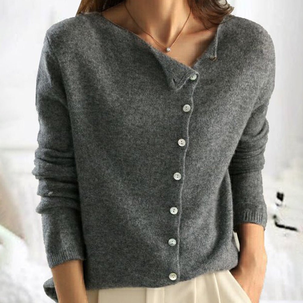 Cashmere cardigan with buttons for autumn