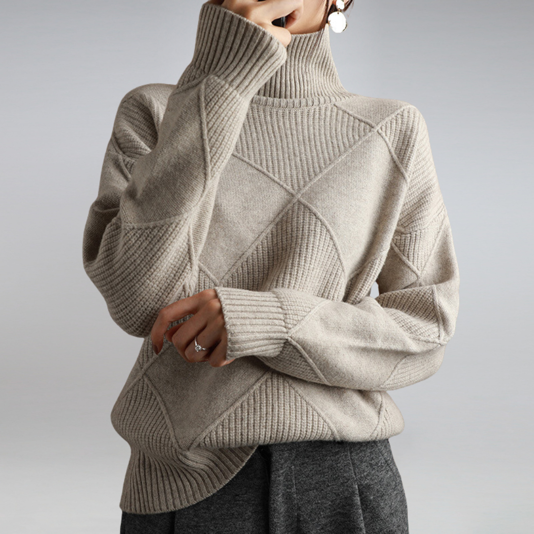 Women's Cashmere Turtleneck Sweater | Casual Fit