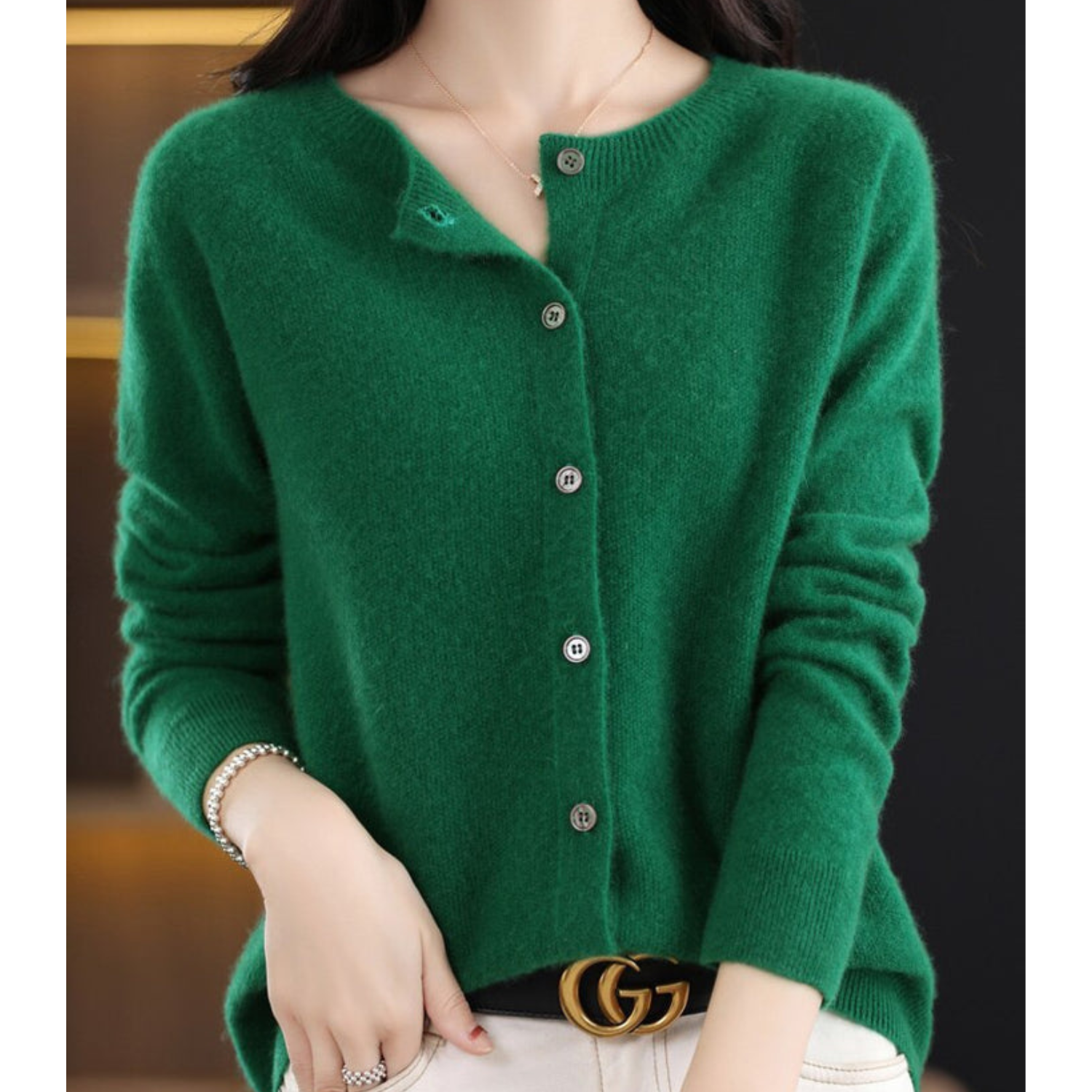 Merino Wool Cardigan | Luxurious Knit Sweater Women