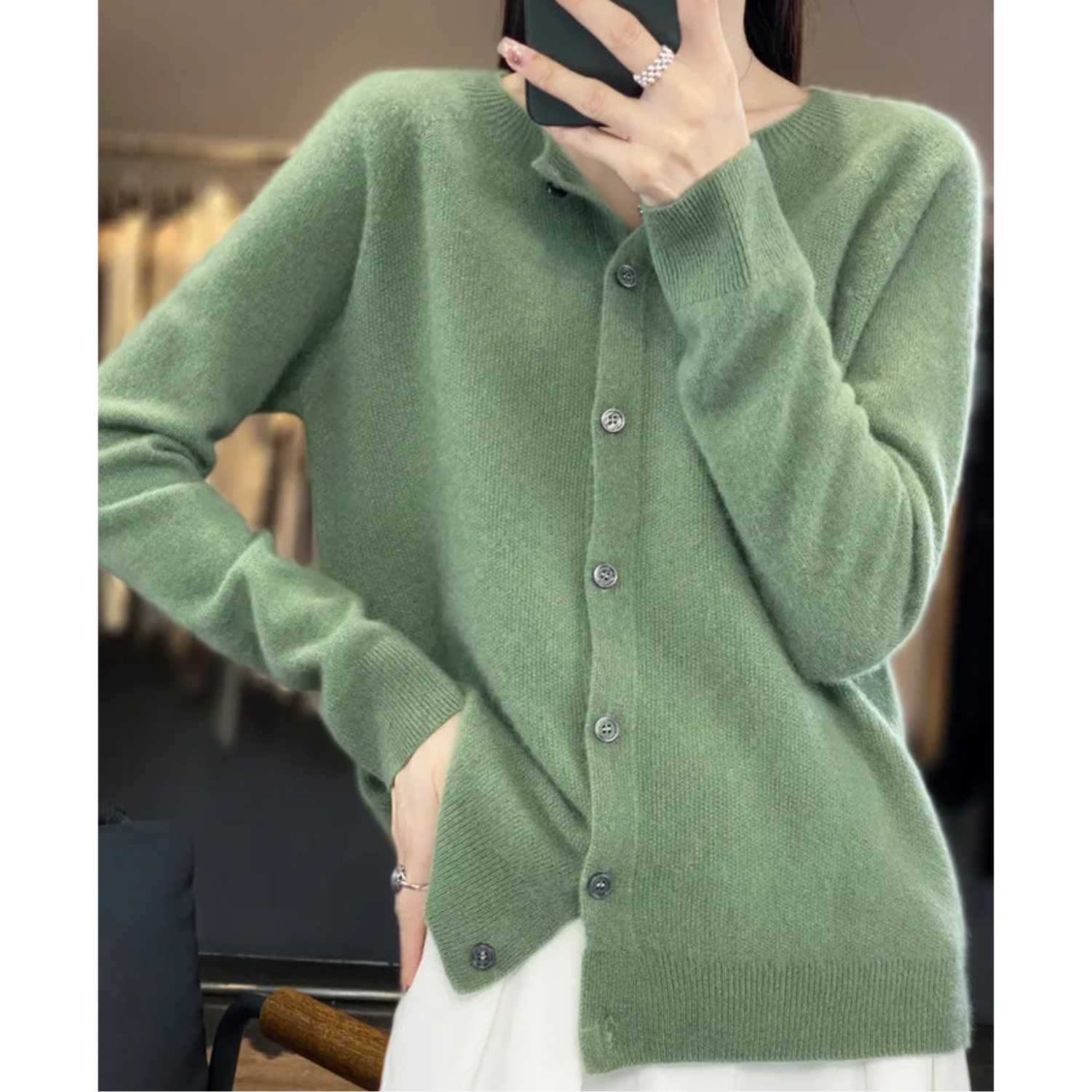 Merino Wool Cardigan | Luxurious Knit Sweater Women