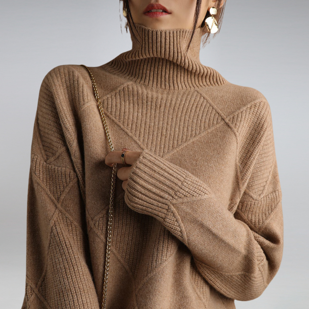 Women's Cashmere Turtleneck Sweater | Casual Fit
