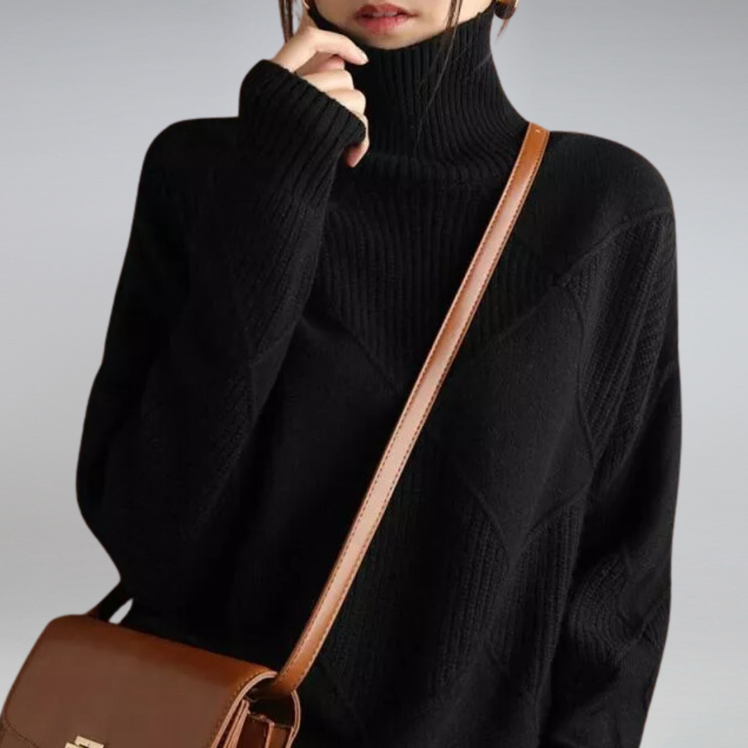 Women's Cashmere Turtleneck Sweater | Casual Fit