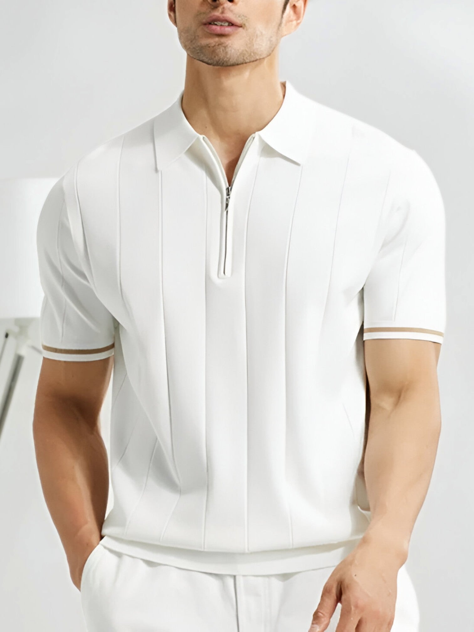 Retro Zip Polo