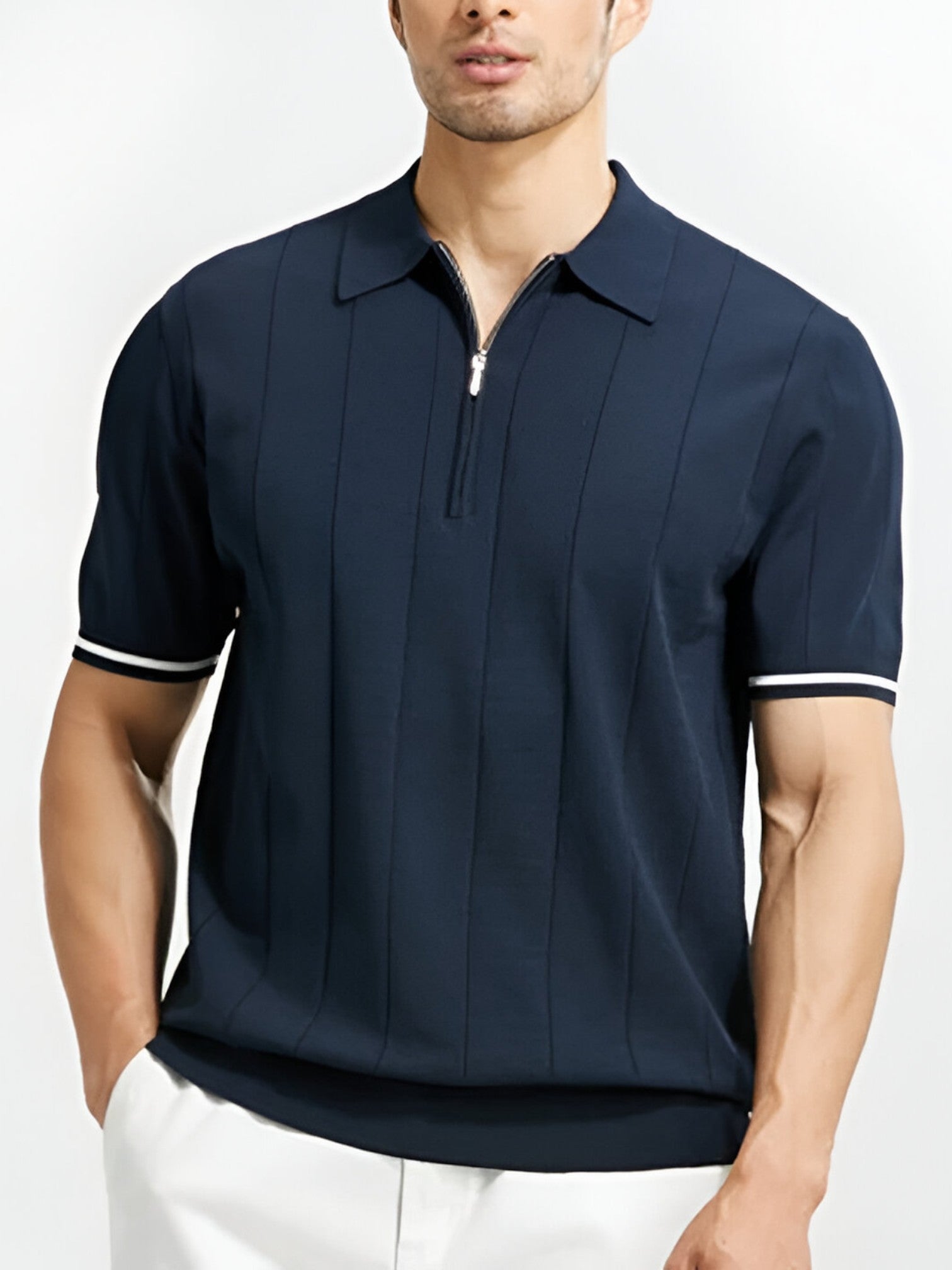Retro Zip Polo