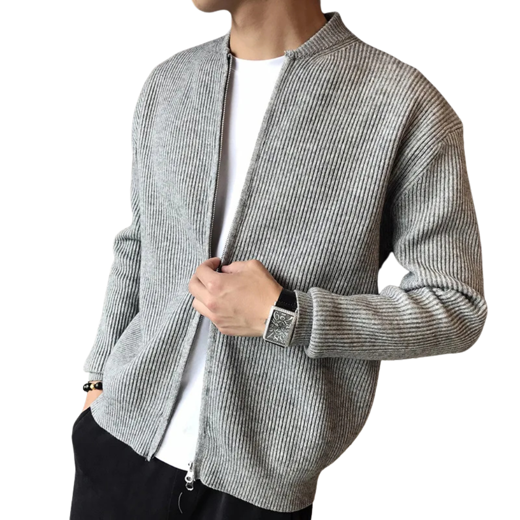 Herren Strickjacke V-Ausschnitt, Winterfest & Pflegeleicht