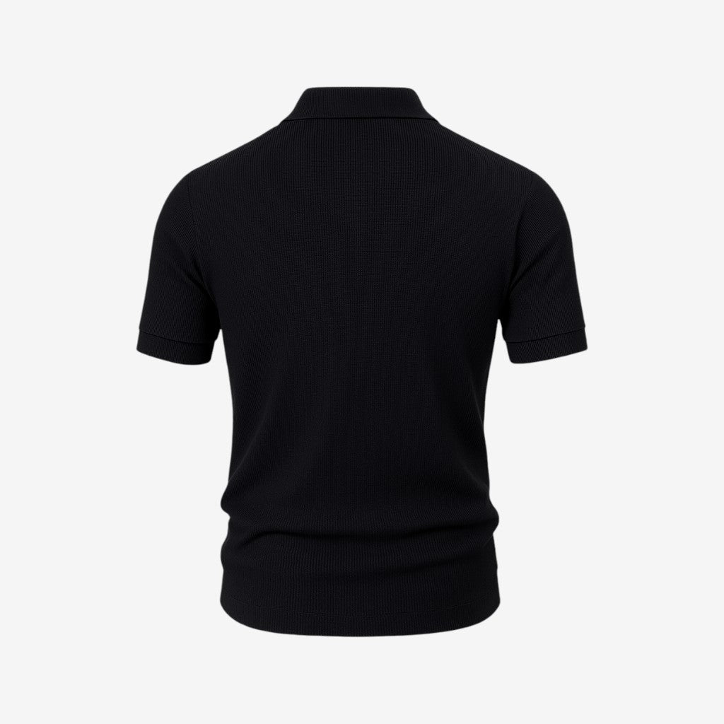 Polo shirt slim fit with V-neck for men