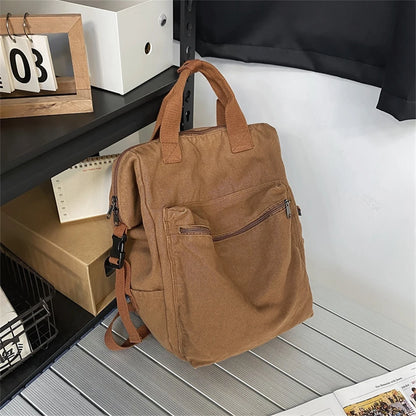 Vintage Canvas Rucksack für Damen – Outdoor & Schulrucksack 2024 - Marit