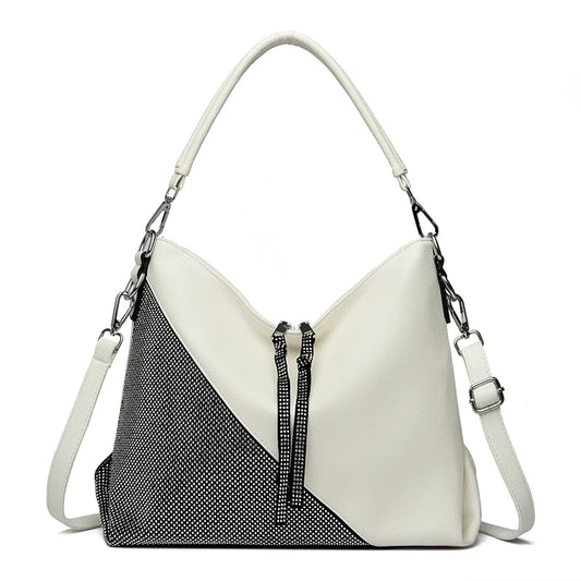 Luxuriöse Designer-Lederhandtasche mit Diamant-Muster – Damen Umhängetasche mit großer Kapazität