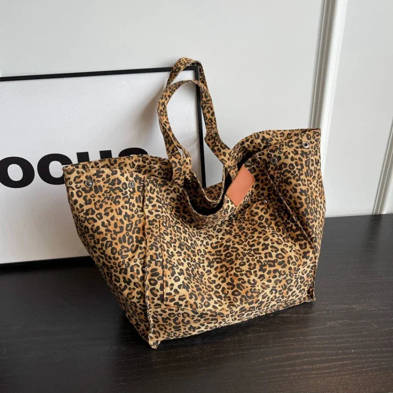 Große Leoparden Shopping Tasche Schultertasche - Catalin