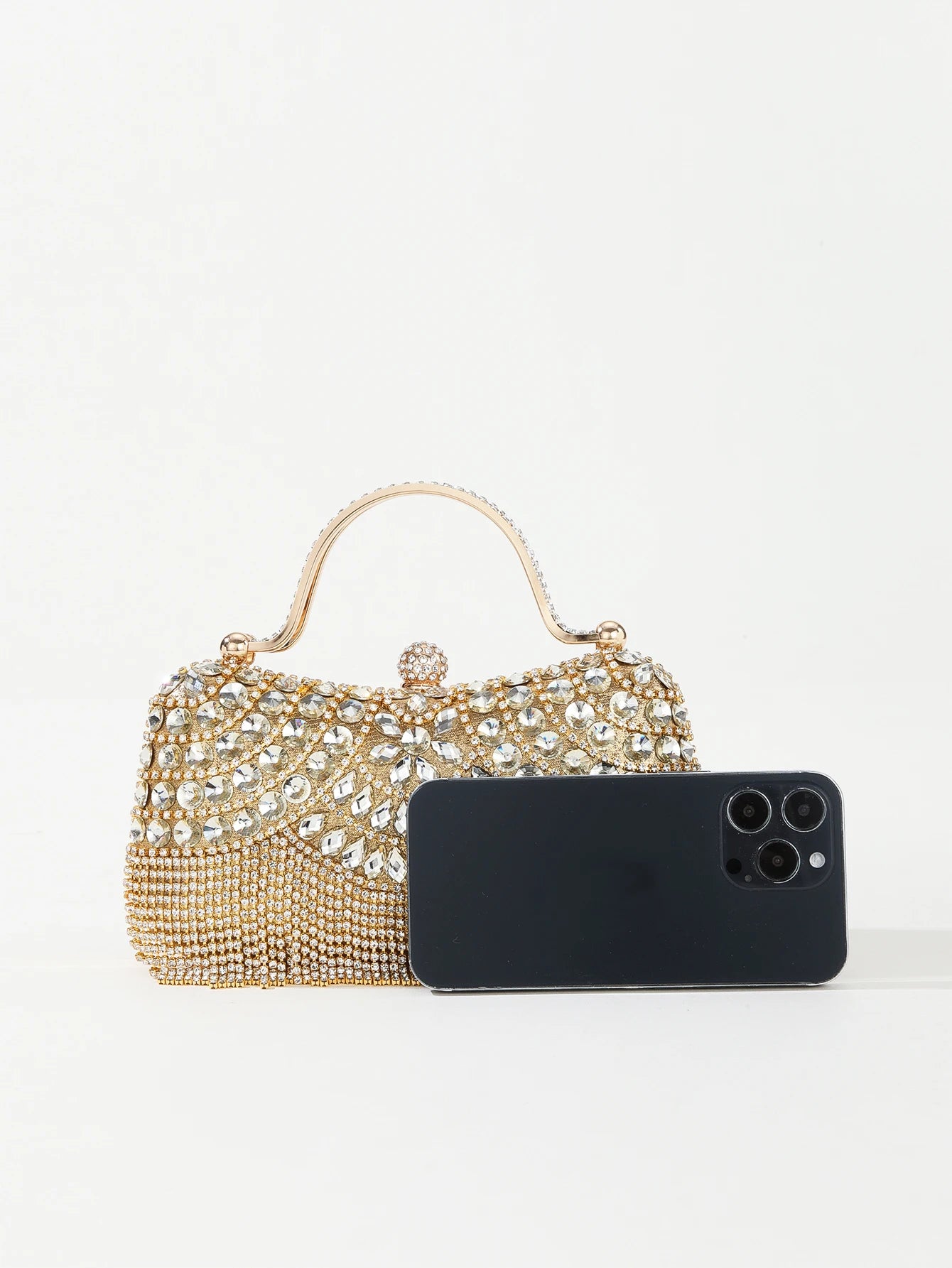 Elegante Abendtasche mit Diamant-Strass und Quasten – Perfekt für Party und Hochzeit