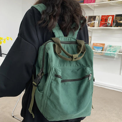 Vintage Canvas Rucksack für Damen – Outdoor & Schulrucksack 2024 - Marit