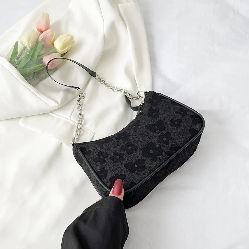 Elegante Damen Umhängetasche aus Filz – Einfarbige Achsel- und Clutch-Tasche mit kleinem Griff für stilvolle Auftritte