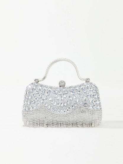 Elegante Abendtasche mit Diamant-Strass und Quasten – Perfekt für Party und Hochzeit