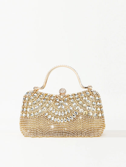 Elegante Abendtasche mit Diamant-Strass und Quasten – Perfekt für Party und Hochzeit