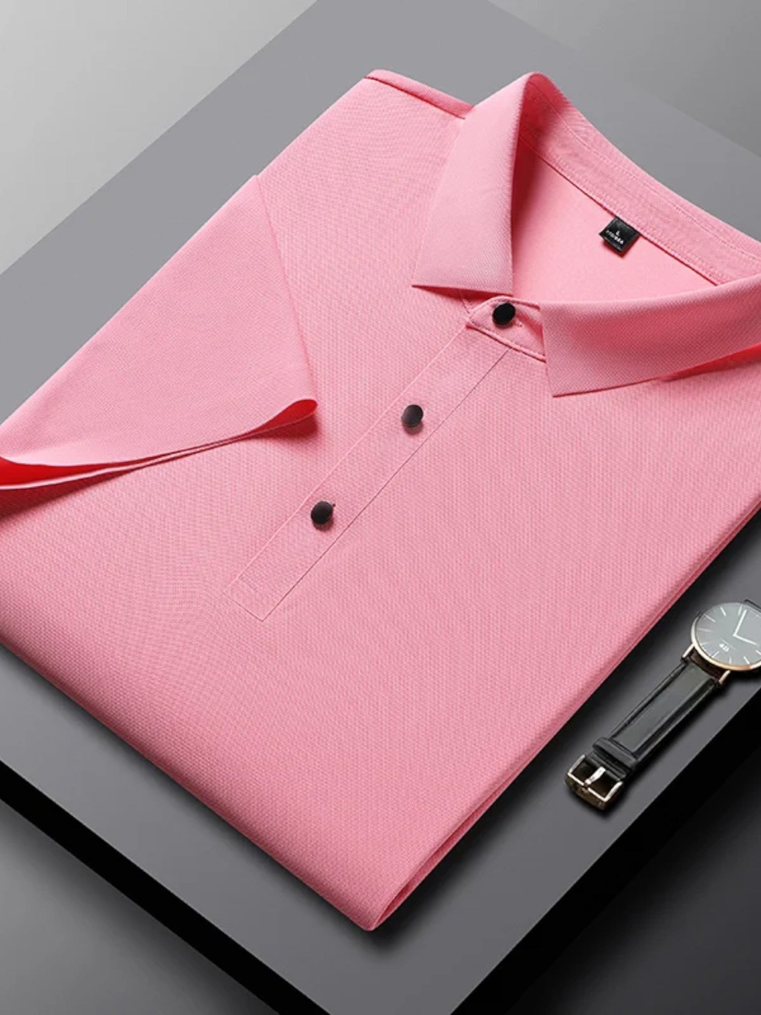 Breathable 3-button golf polo