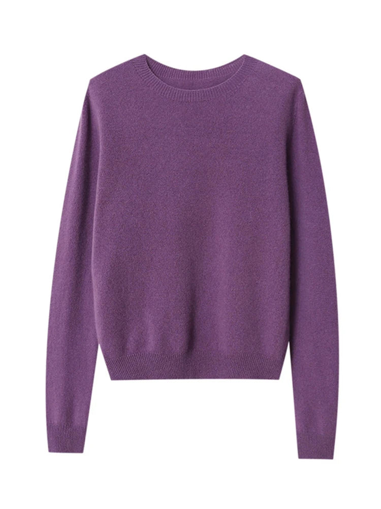 Basic Strickpullover mit Rundhals – Vielseitiger Alltagsbegleiter für Damen - Tini