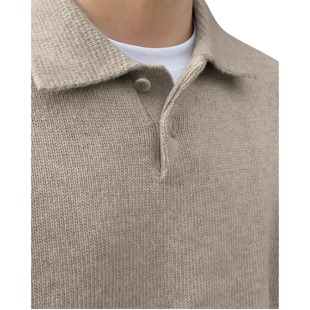 Herren Feinstrick-Pullover mit Polokragen – Smart & Elegant
