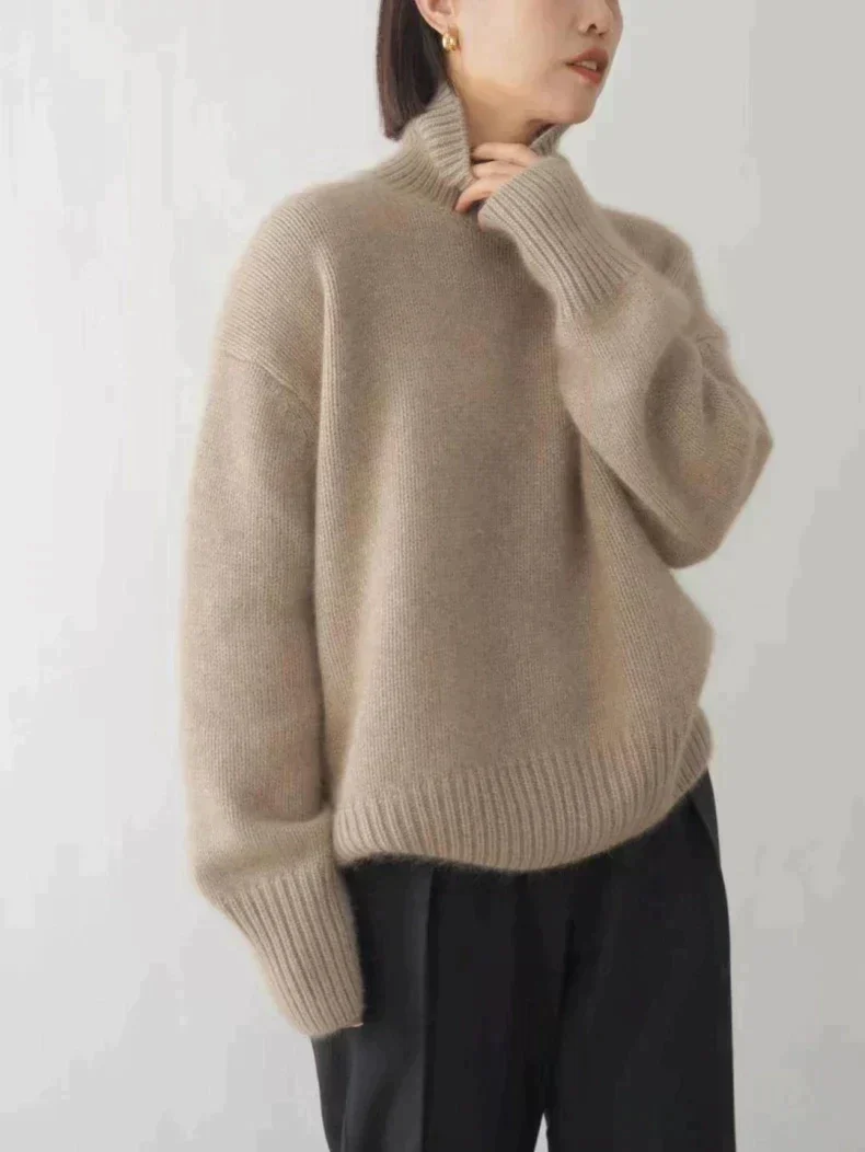 Turtleneck knitted sweater | Cozy winter sweater women