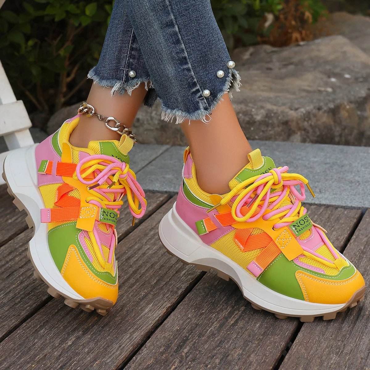 Atmungsaktive Damen Sneakers mit Plattform – Elegante, lässige Schuhe - Reminora