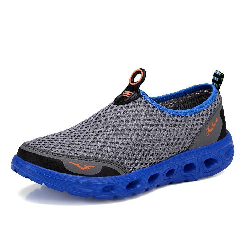 Atmungsaktive Sneaker in Grau & Blau – Komfort für jeden Schritt - Reminora