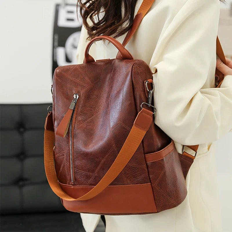 Damen - Rucksack 2025 – Stilvoller Designer - Rucksack aus weichem Leder, große Kapazität, modischer und praktischer Begleiter für den Alltag - Reminora