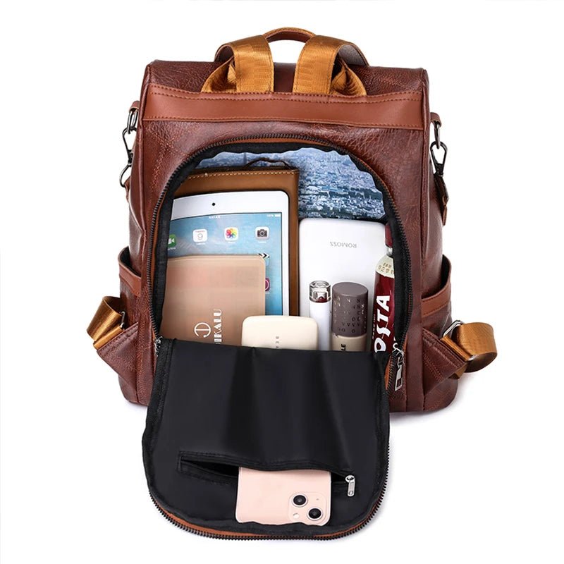 Damen - Rucksack 2025 – Stilvoller Designer - Rucksack aus weichem Leder, große Kapazität, modischer und praktischer Begleiter für den Alltag - Reminora