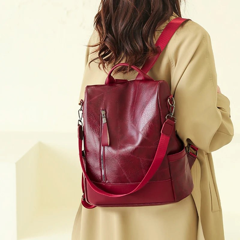 Damen - Rucksack 2025 – Stilvoller Designer - Rucksack aus weichem Leder, große Kapazität, modischer und praktischer Begleiter für den Alltag - Reminora