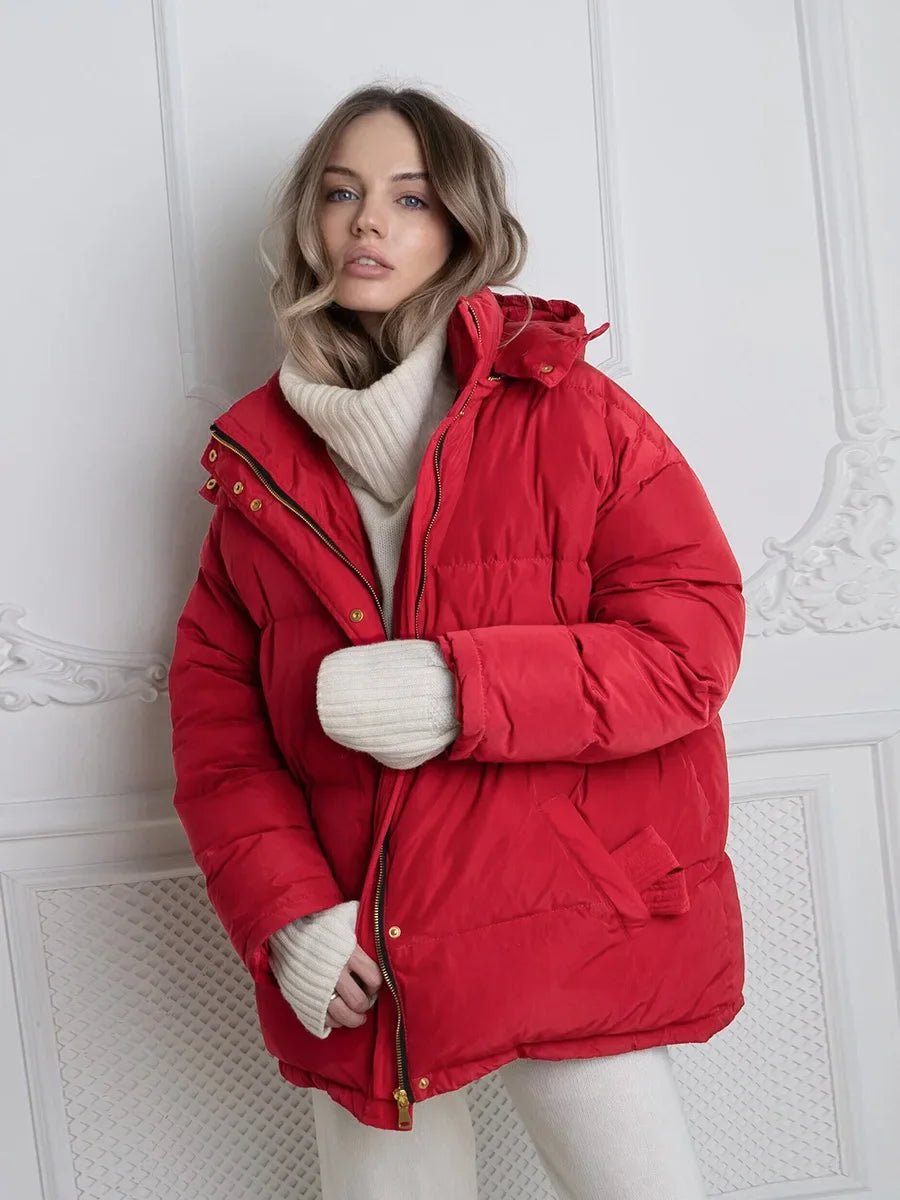 Damen Verdickte Baumwolljacke mit Gürtel – Warme Winterjacke für Herbst & Winter - Ida - Reminora