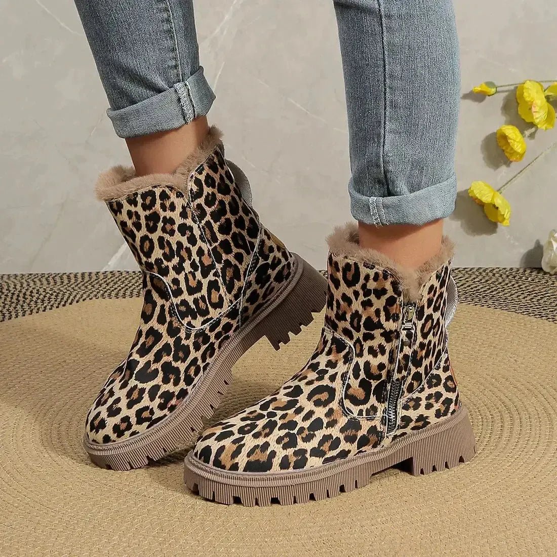 Elegante Leoparden Stiefel für trendbewusste Frauen - Reminora