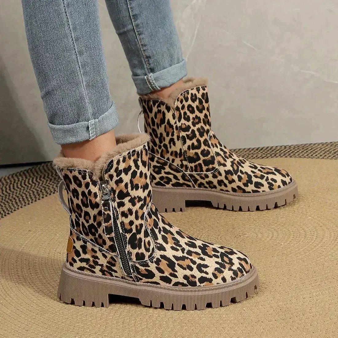 Elegante Leoparden Stiefel für trendbewusste Frauen - Reminora