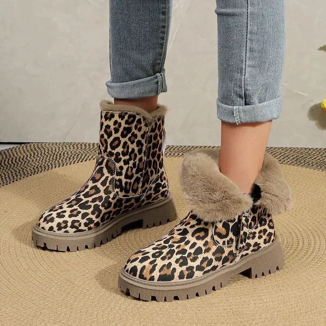 Elegante Leoparden Stiefel für trendbewusste Frauen - Reminora