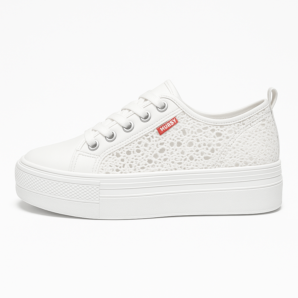 Elegante, luftige Spitzen - Sneaker für stilvolle Outfits - Reminora