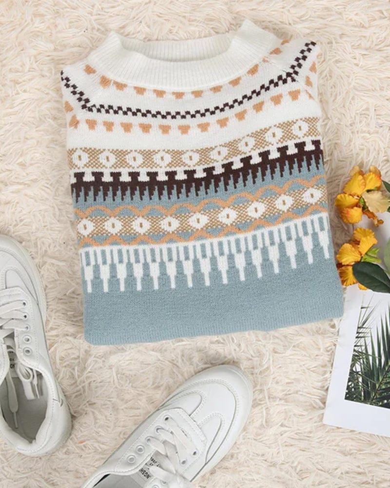 Fair Isle knitted sweater | autumn classic made from sustainable wool