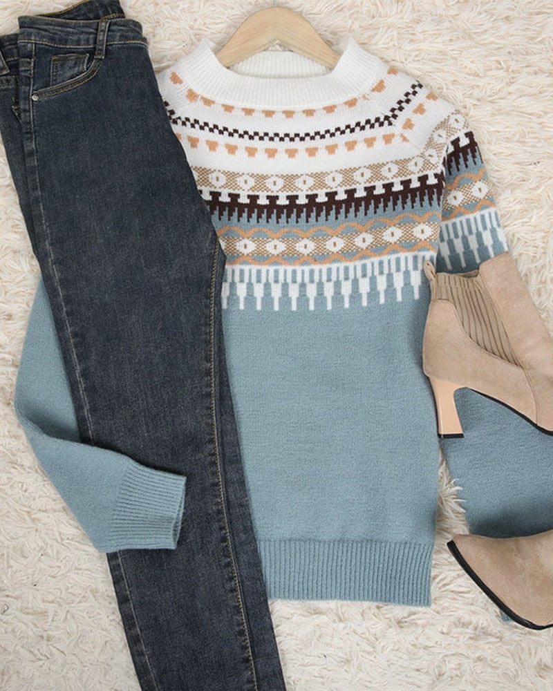 Fair Isle knitted sweater | autumn classic made from sustainable wool