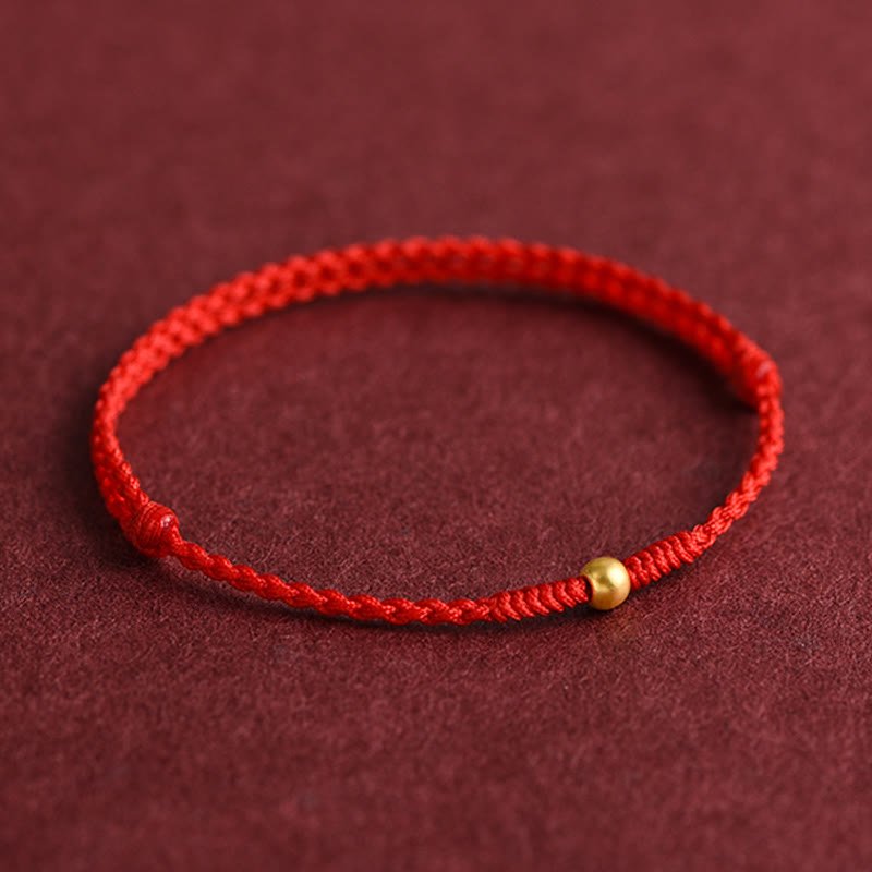 Handgemachtes Buddha - Armband mit Goldlegierung und geflochtenem Seil - Reminora
