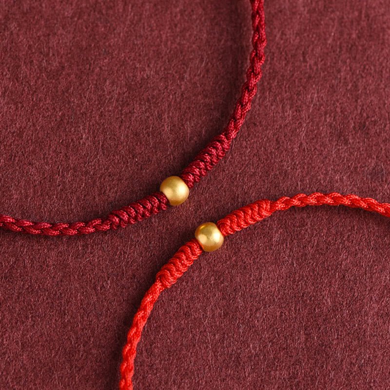 Handgemachtes Buddha - Armband mit Goldlegierung und geflochtenem Seil - Reminora