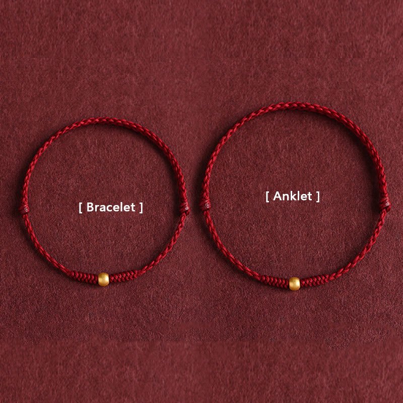 Handgemachtes Buddha - Armband mit Goldlegierung und geflochtenem Seil - Reminora
