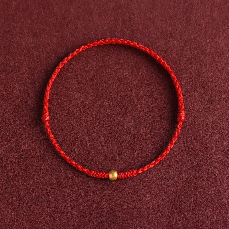 Handgemachtes Buddha - Armband mit Goldlegierung und geflochtenem Seil - Reminora