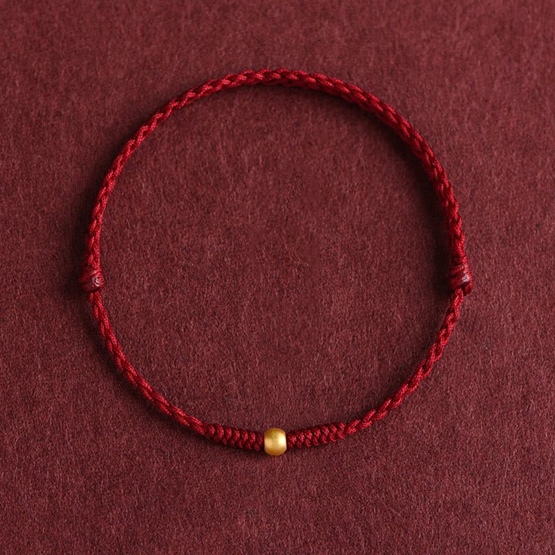 Handgemachtes Buddha - Armband mit Goldlegierung und geflochtenem Seil - Reminora