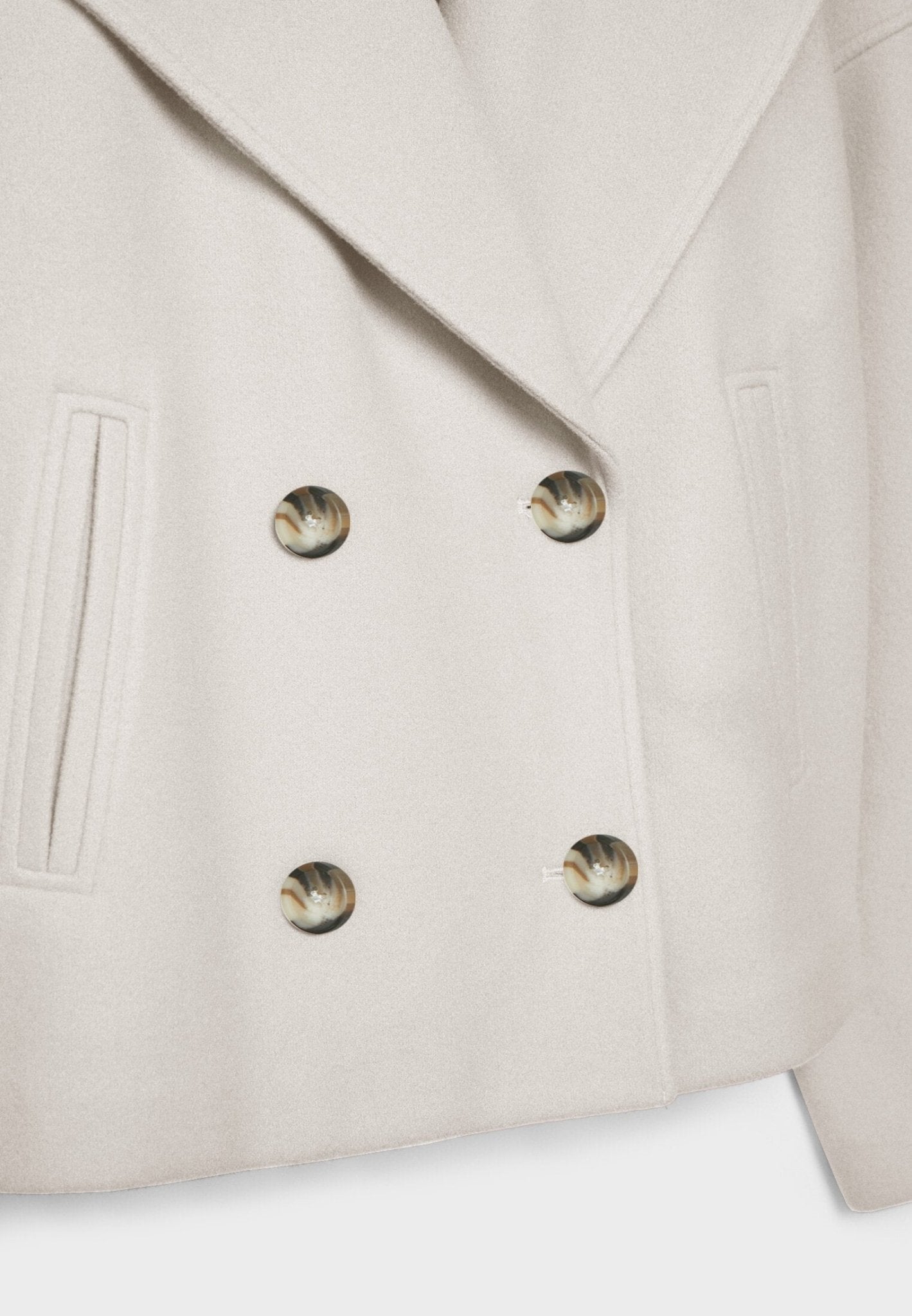 Short double-breasted jacket - Elegant women's outerwear