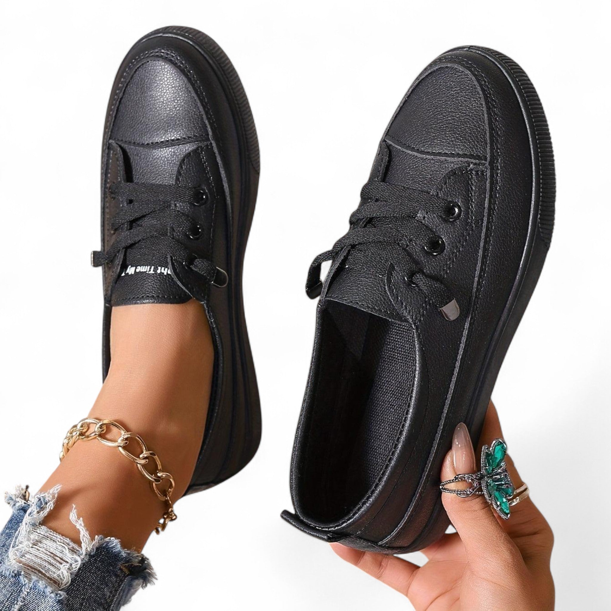 Stilvolle Weiße Low - Top Sneakers für Damen – Bequem & Trendy - Reminora