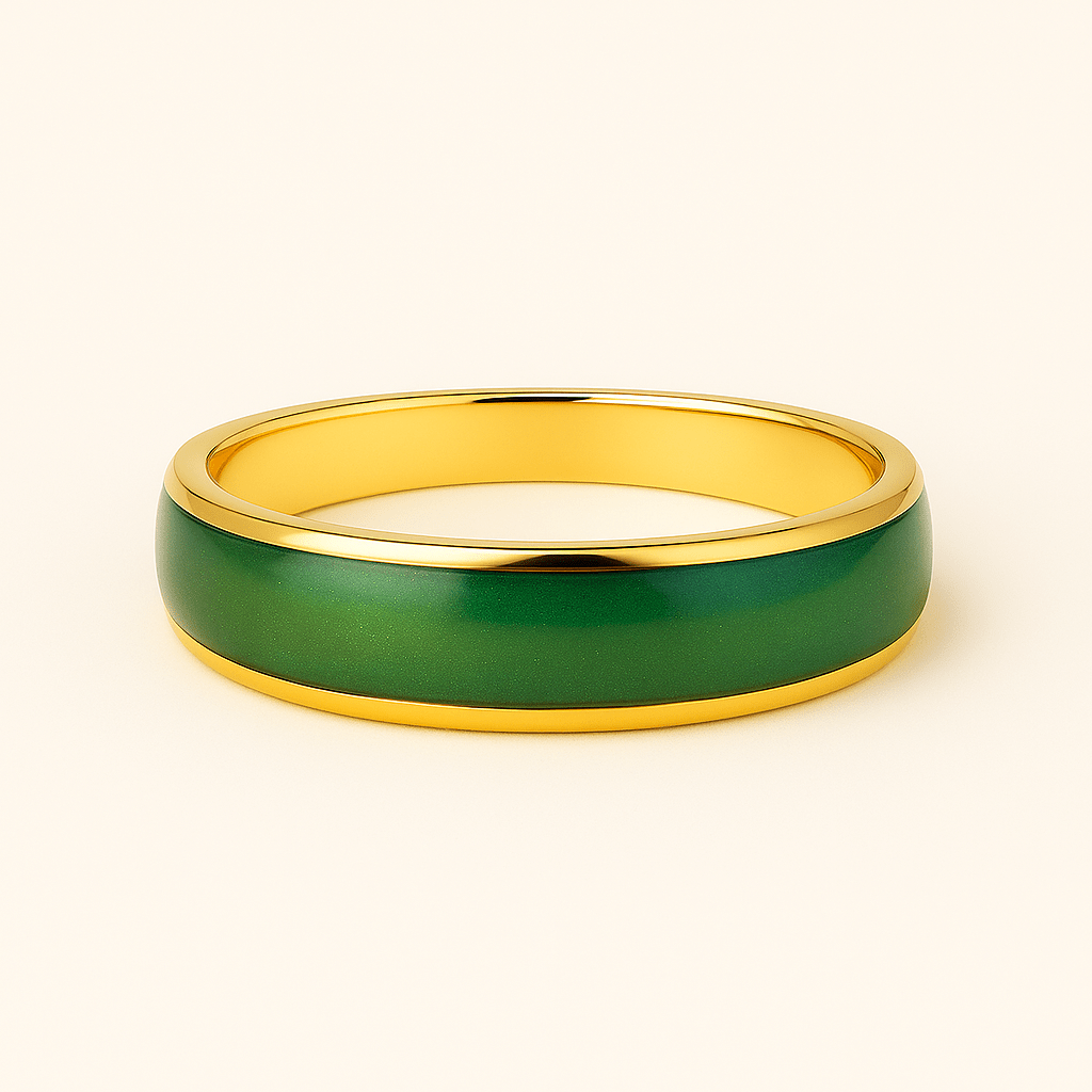 Unisex Edelstahl - Stimmungsring mit Farbwechsel – Temperaturabhängiger Emotionsring, ideal als Partnerring oder Geschenk - Reminora