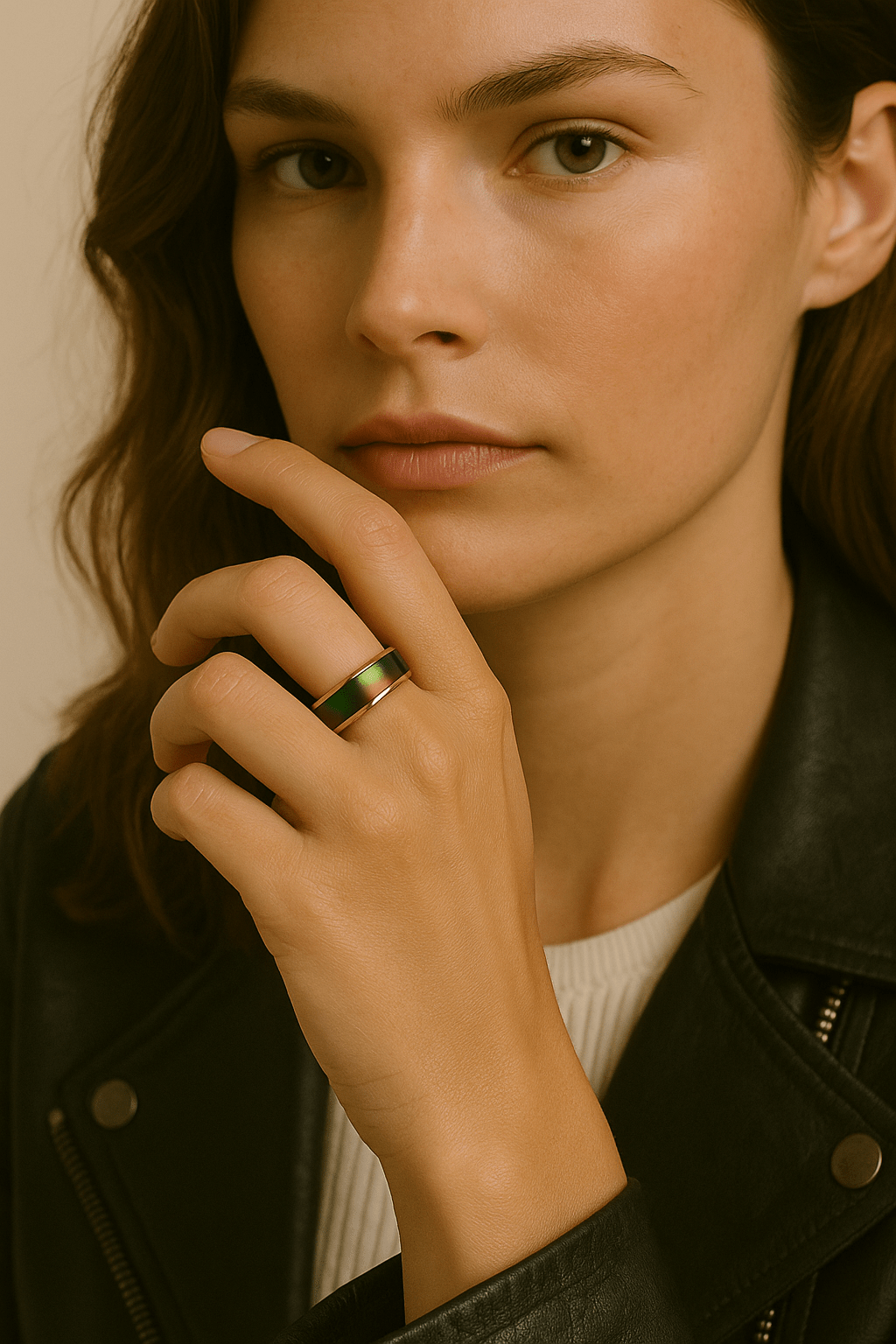 Unisex Edelstahl - Stimmungsring mit Farbwechsel – Temperaturabhängiger Emotionsring, ideal als Partnerring oder Geschenk - Reminora